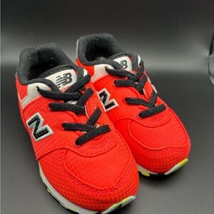 New Balance neon pink/orange and Black Sneakers toddler size 6